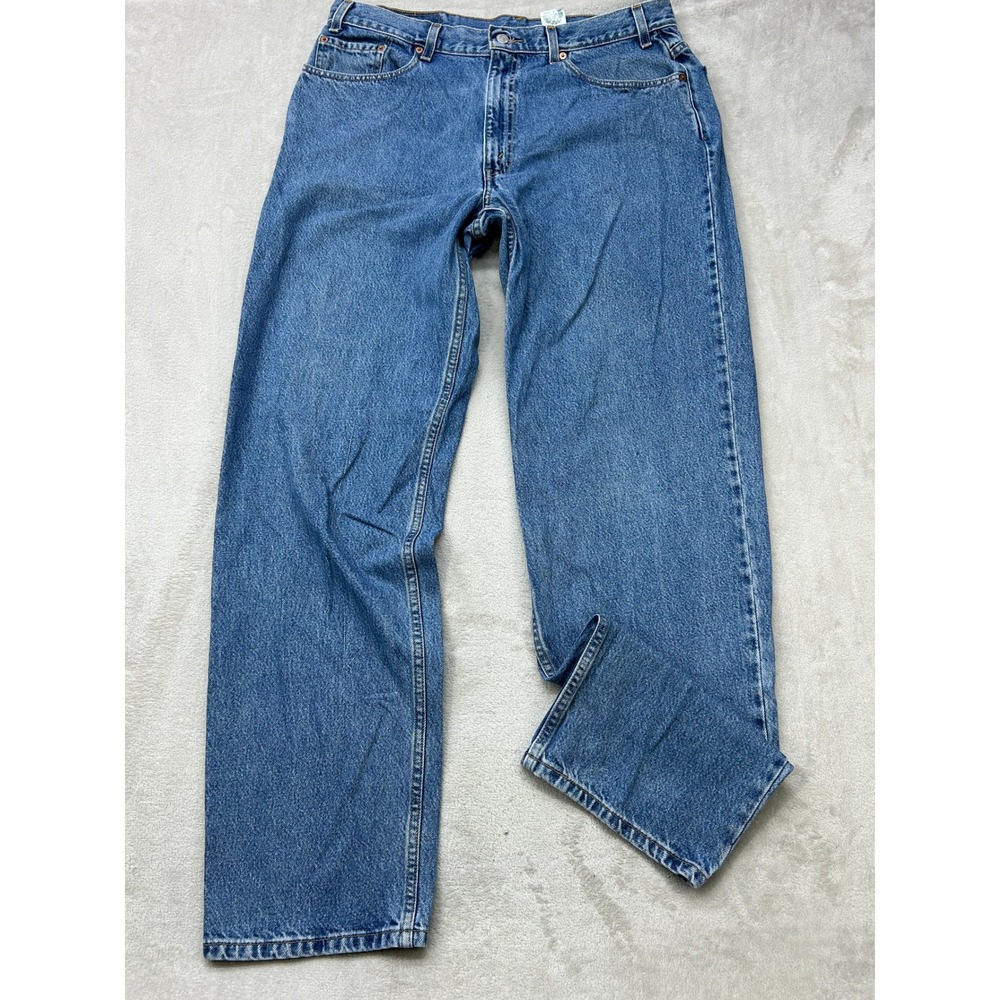 VTG Levis 550 Relaxed Fit Jeans Mens 38x34 Blue Medium Wash Denim Straight Y2K